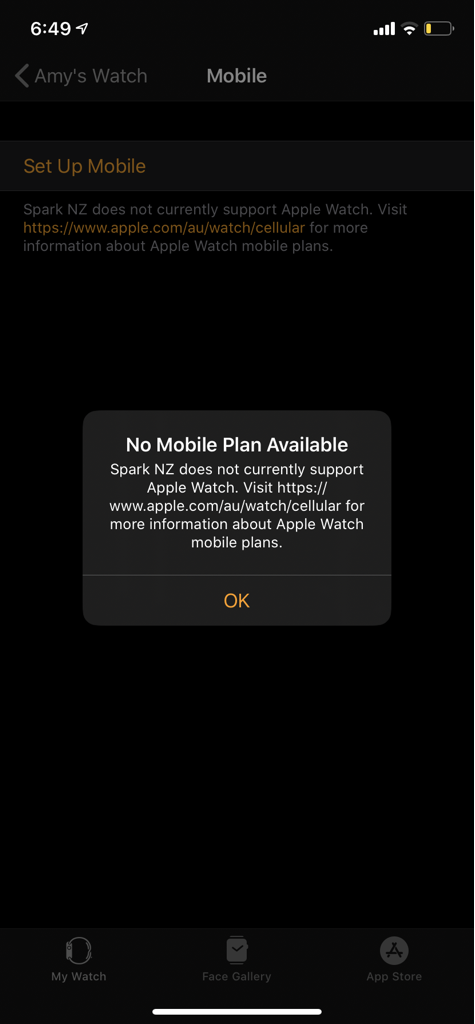 No mobile plan available