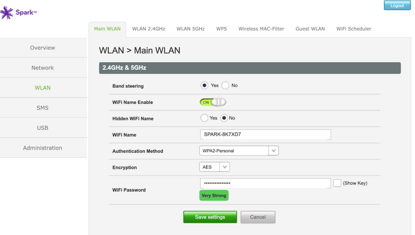 Update wifi name and password image