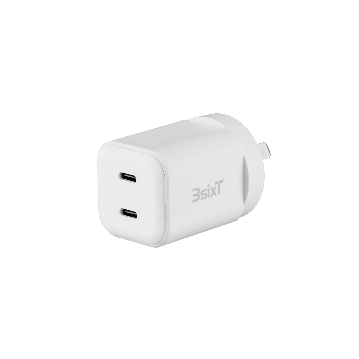 3Sixt Wall Charger GaN 35W USB-C PD X2 - White