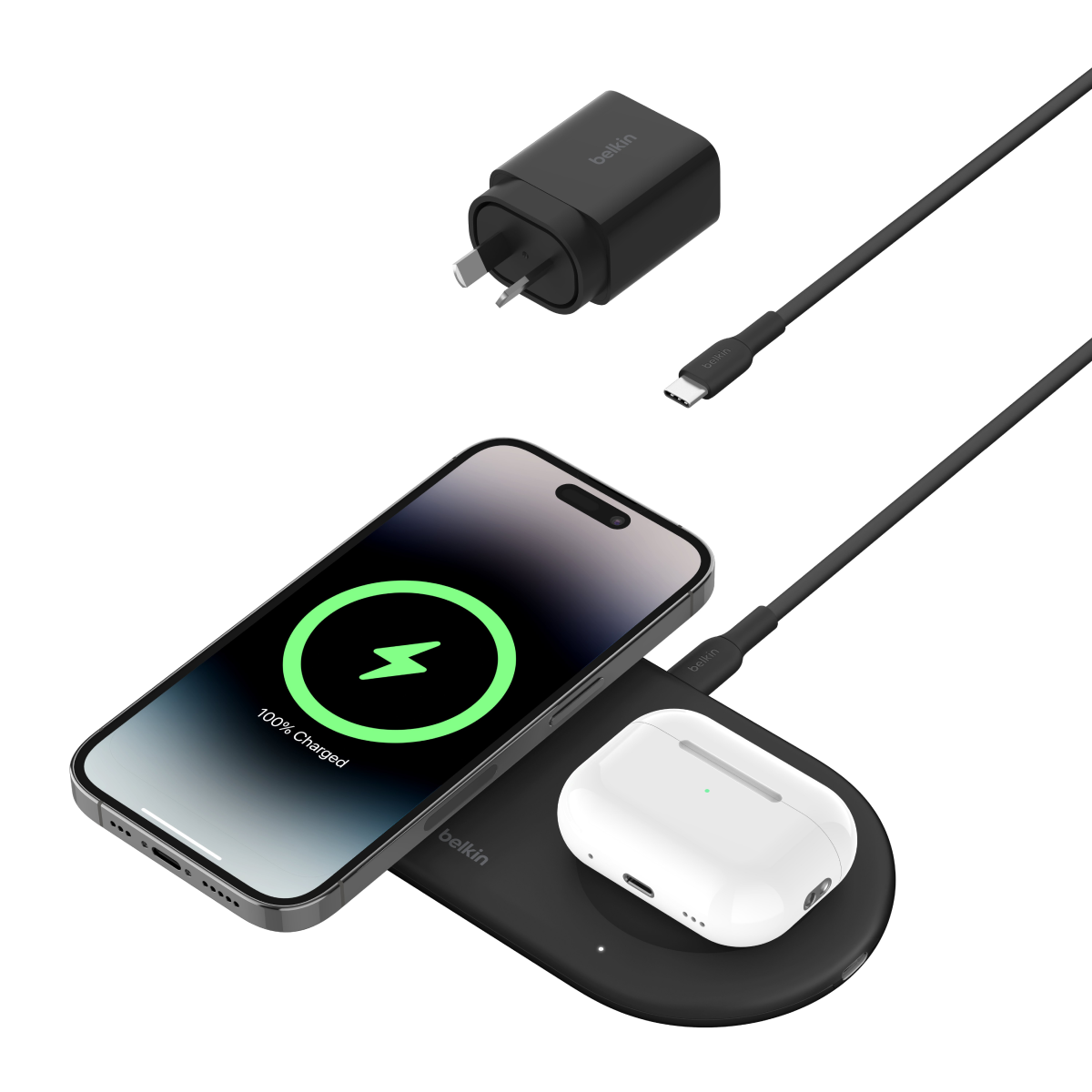 Belkin 2in1 Qi2 Magnetic Wireless Charging Pad