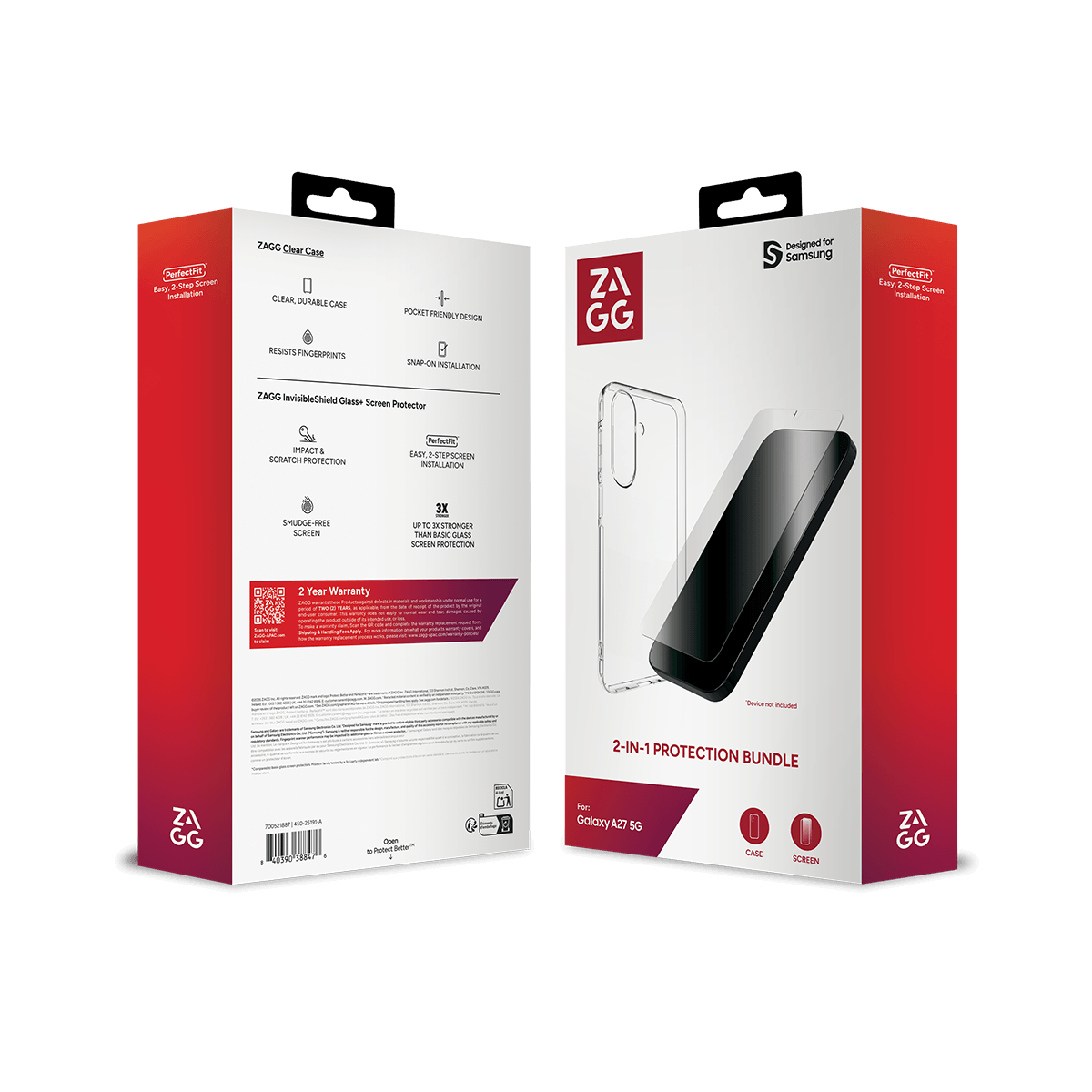 Zagg Case & Screen Protector Bundle - Samsung Galaxy A27