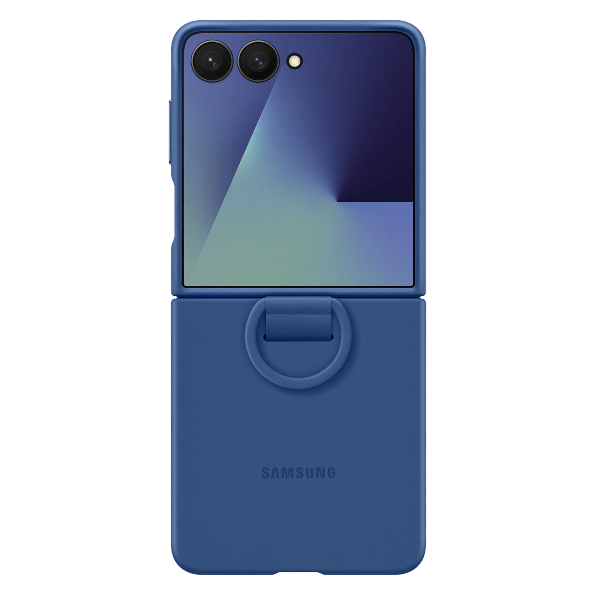 Samsung Z Flip7 Silicone Case With Ring - Navy