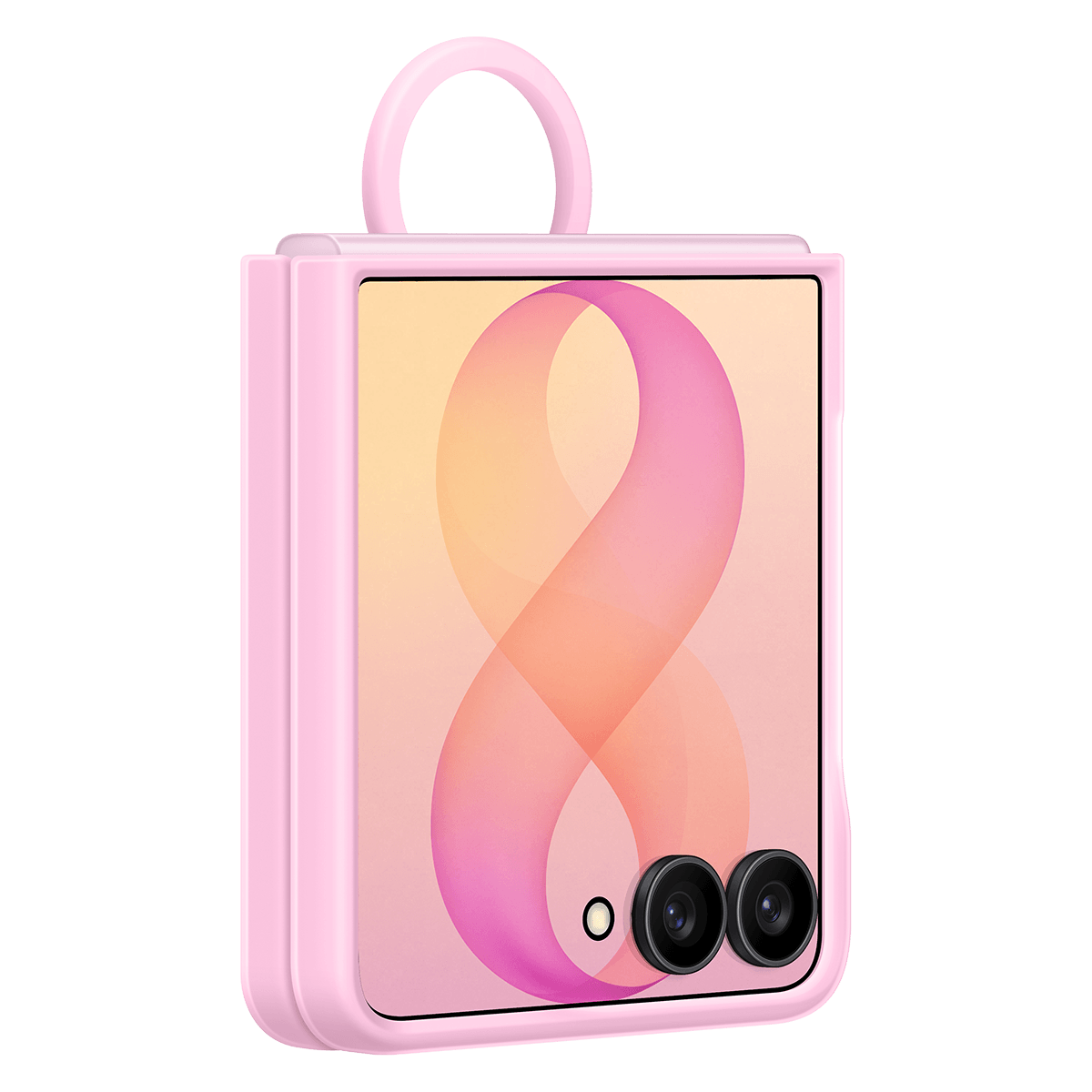 Samsung Flip8 Silicone Ring Magnet + AR Film - Pink