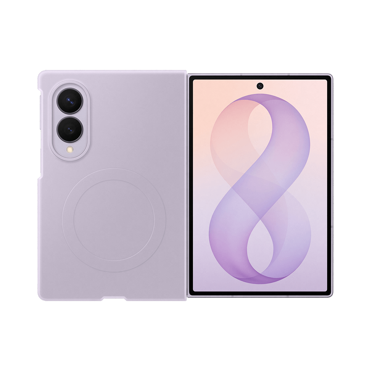Samsung Fold8 Silicone Magnet + AR Film - Lavender