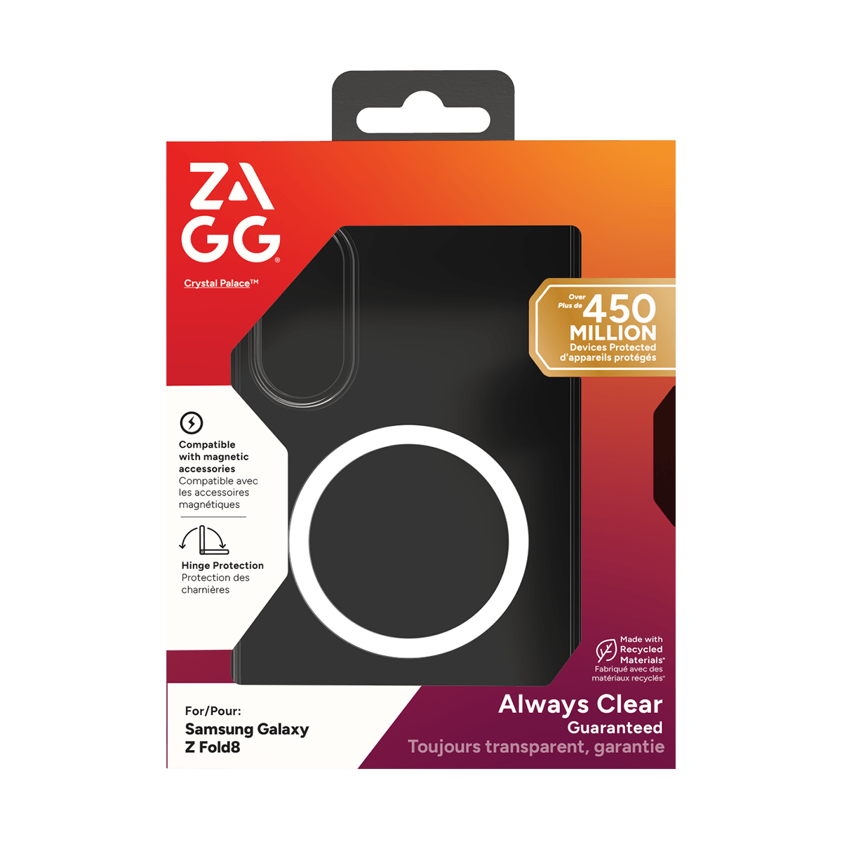 Zagg Crystal Palace Snap Case - Samsung Fold8 - Clear