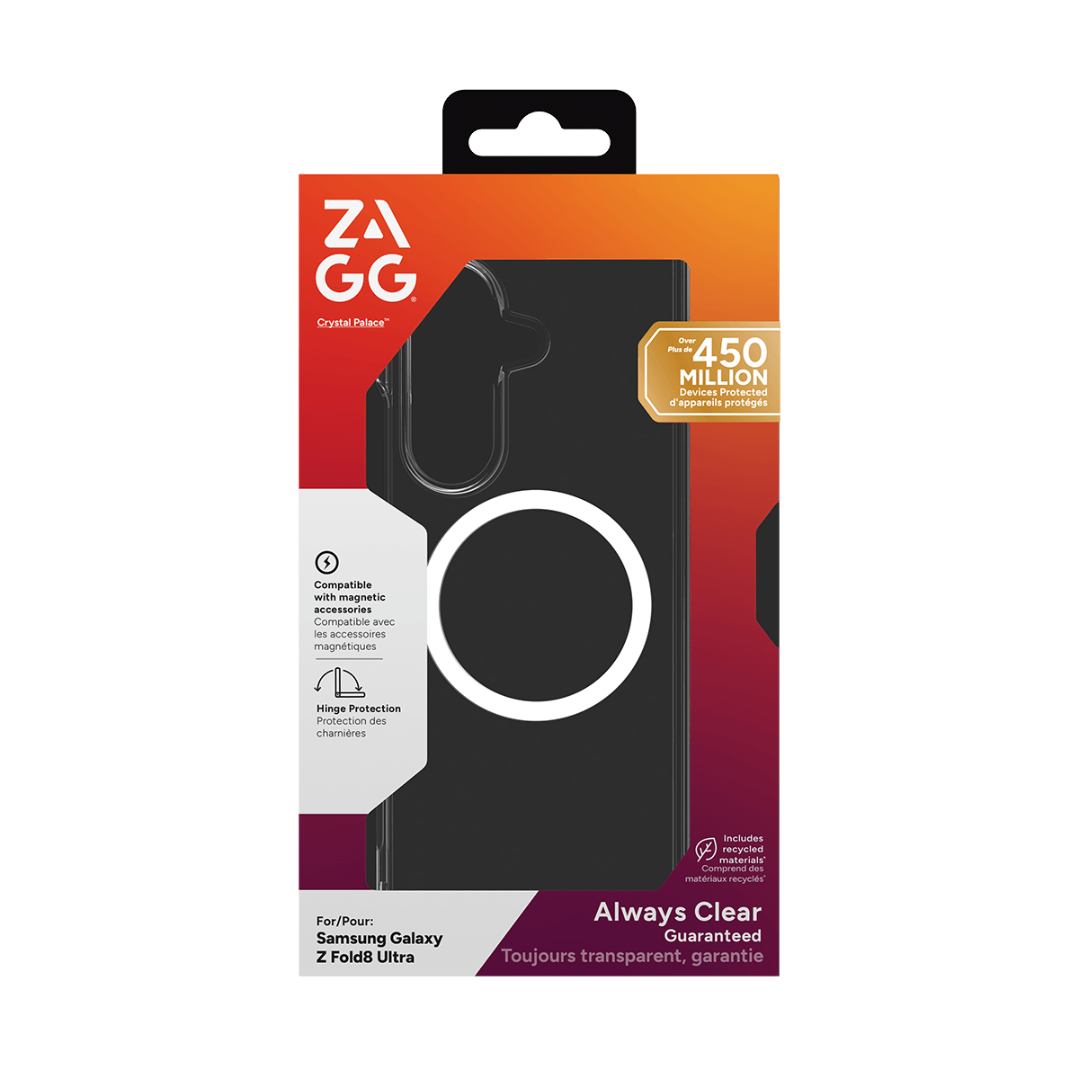 Zagg Crystal Palace Snap Case - Samsung Fold8 Ultra - Clear