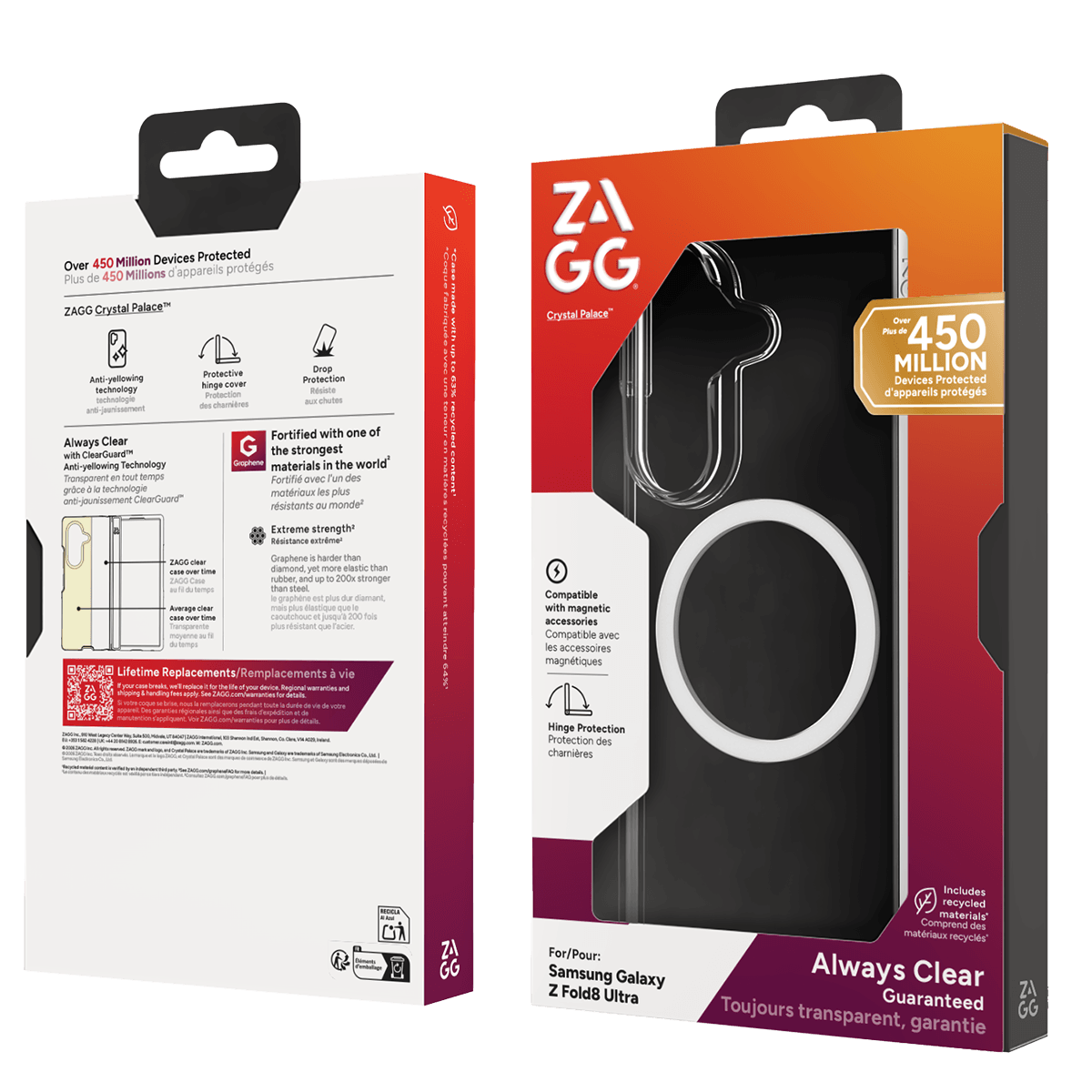 Zagg Crystal Palace Snap Case - Samsung Fold8 Ultra - Clear