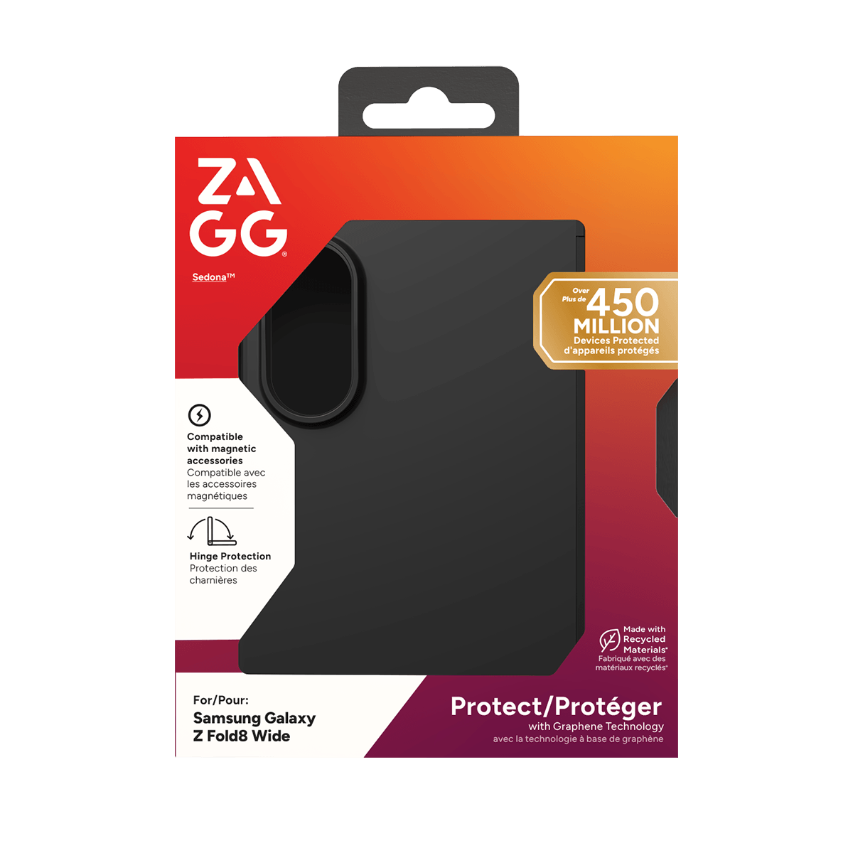 Zagg Sedona Snap Case - Samsung Fold8 - Black