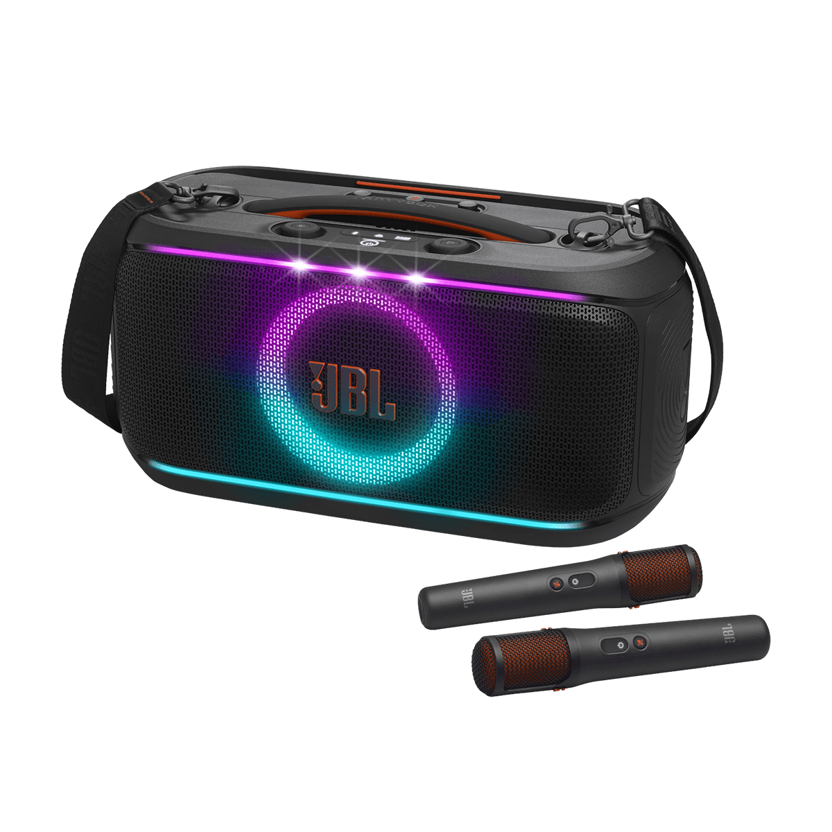 JBL PartyBox On-the-Go 2 Plus (2x Mics) - Black