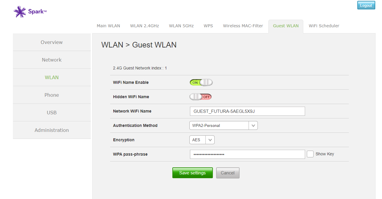 Guest WiFi network setup image