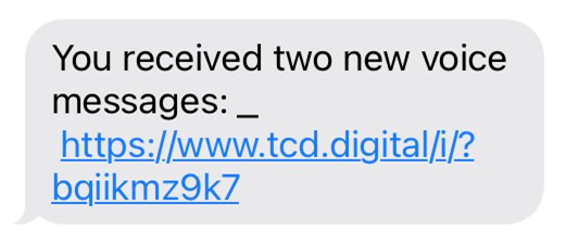 You received two new voice messages