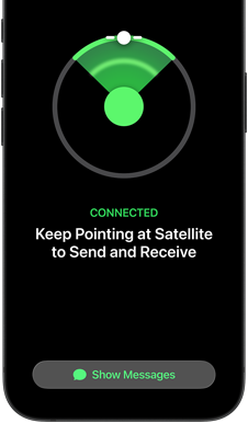 Emergency SOS via Satellite in use