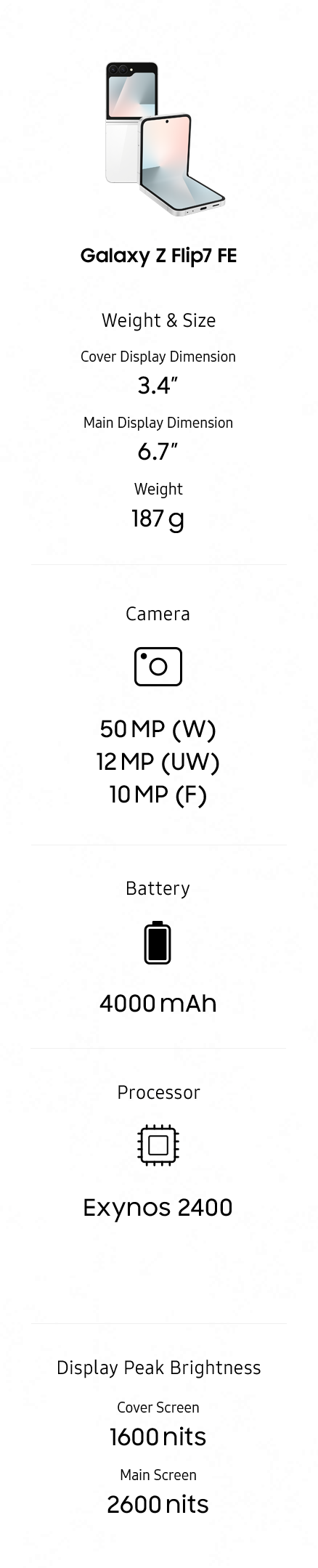 Galaxy flip7 FE