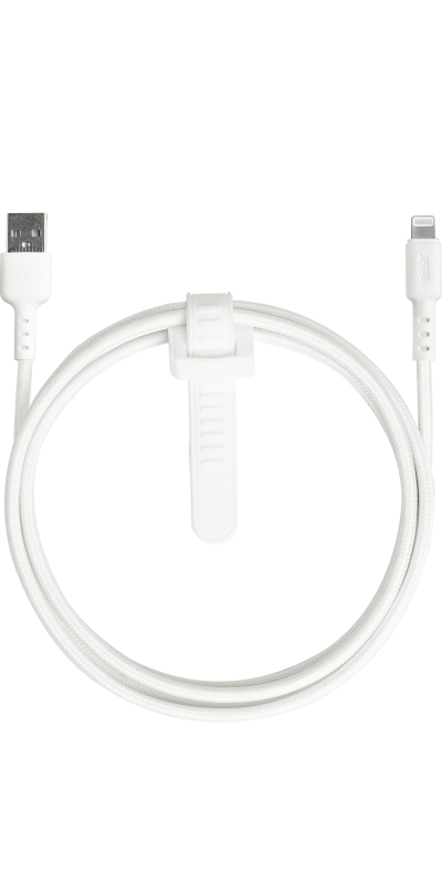 3Sixt Tough USB-A To Lightning Cable 1.2M - White
