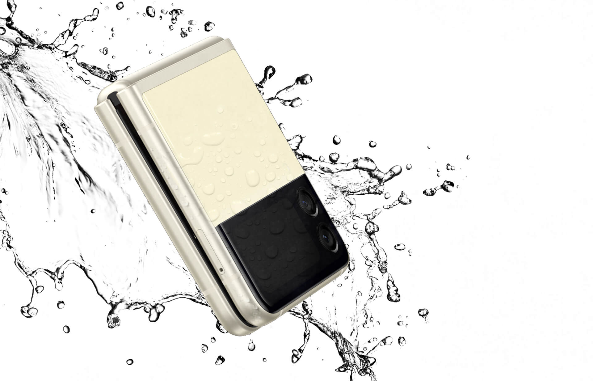 One of Samsung's first water resistant smartphones. The Galaxy Z Fold 3.