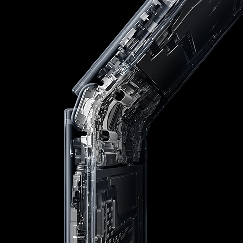 Image showing cross section of Galaxy Z Fold5 hinge